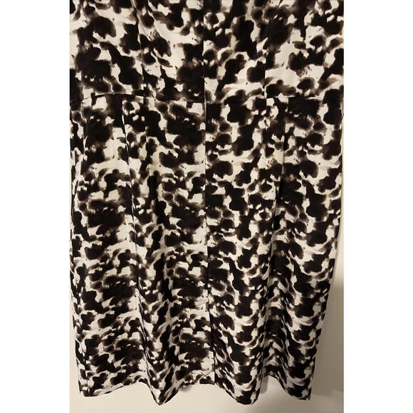 Banana Republic Womens Size 14 Brown/White Ruffled-Neck, Sleeveless Dress! M128 - Picture 10 of 10
